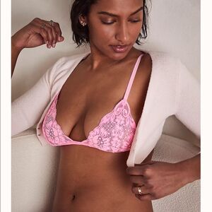 New Free People HAH Chi Bralette Pink Large B-1254